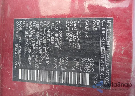 2015 Nissan Rogue S из США, поврежденный, VIN KNMAT2MV1FP580890